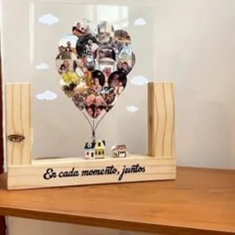 Acrílico corazón de fotos