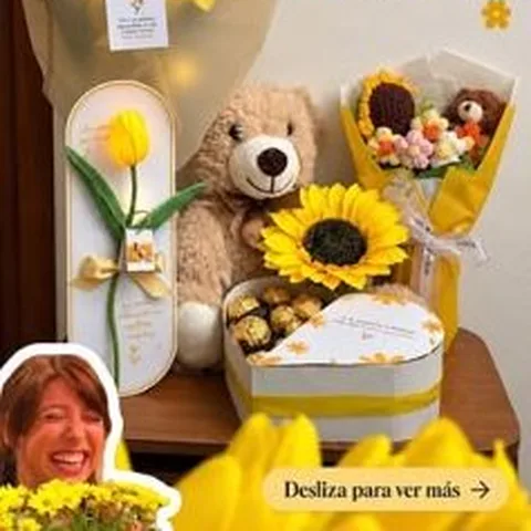 Box peluche, girasol y bombones, foto 2